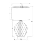 Monarch Specialties 25" H Contemporary Table Lamp - Black Shade / Brown Resin-Attached with a 6ft long transparent cord, this versatile lamp looks great on end or side tables, a console, or on a nightstand for a classy lighting option