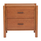 Zuo Beleza Nightstand - Walnut-Rubberwood rectangular shape tabletop