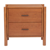 Zuo Beleza Nightstand - Walnut-Rubberwood rectangular shape tabletop