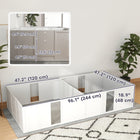 PawHut Whelping Box with Removable Doors for Large Dogs - 96" L x 47" W x 19" H-Transparent acrylic panel allows for quick checks on dogs