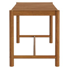 Modway Eleni Rectangle 56" Outdoor Teak Wood Rectangular Bar Table - Natural-Non-Marking Foot Caps
