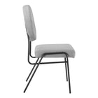 Modway Craft Upholstered Fabric Dining Side Chairs - Black/Light Grey-Comes Fully Assembled