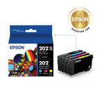 Epson T202XL Claria Ink Cartridge Combo Pack - High Capacity Black/Standard Capacity Colour CMY-Sharp text, fast-drying ink