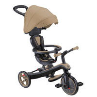 Globber Trike Explorer - Sand-4-in-1 tricycle and balance bike for toddlers aged 10 months+ and kids 2 to 5 years, offering maximum product use across different stages
