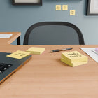 Staples Ultra Sticky Notes - 3" x 3" - Sunshine Collection - 6 Pack-Flat design for easy stacking and storage