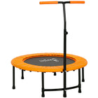 Soozier 39" Mini Exercise Trampoline Indoor Fitness Rebounder - Orange-6 Steel leg base with anti-slip rubber caps for great stability while in use   