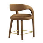 Modway Pinnacle Performance Velvet Counter Stool - Brown Gold - Set of 2-7
