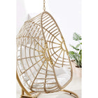 Modway Amalie Wicker Rattan Outdoor Patio Rattan Swing Chair - Natural White-UV-Resistant and All-Weather