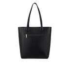 Design Lambert Inc The Claire Leather Tote Bag - Black-Compartment for headphones