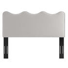 Modway Athena Performance Velvet Full/Queen Headboard - Light Grey-Durable Stain-Resistant Fabric