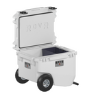 RovR RollR 60 Quart Wheeled Hard Cooler with Tow Handle - Powder-DualSpout Plug and SureGrip feet makes draining simple and secure