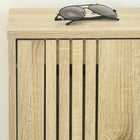 HOMCOM Shoe Storage Cabinet with 3 Flip Drawers for 18 Pairs - Oak-Fashionable openwork door panel design provide good air circulation