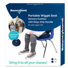 Bouncyband Portable Wiggle Seat Sensory Cushion - Blue-Enables students to increase focus and time on task by quietly moving while working allowing them to be more productive