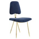 Modway Ponder Performance Velvet Dining Side Chair - Navy-Chic Modern Dining Side Chair