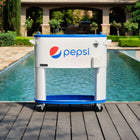 Permasteel- 80 Quart Oval Pepsi Patio Cooler - White-Outside: Steel with Powder Coating