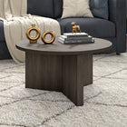 Hudson&Canal Anders 32"W Round Coffee Table - Alder Brown-Finished in wood-look alder brown