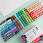 Mont Marte Signature Acrylic Paint Pens - Broad Tip - Assorted - 24 Pack-Dries quickly to a semi-matte finish, permanent on porous surfaces and removable from non-porous surfaces like glass
