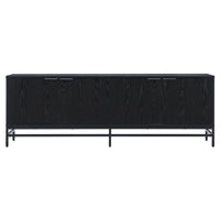 Hudson&Canal Campello TV Stand for TV's up to 78" - Black Grain-A transitional design that can also be used as a credenza or sideboard