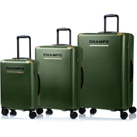 Champs Luxe 3-Piece Luggage Set - Green-Expansion System on all cases