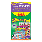 TREND Animal Fun Sparkle Stickers Variety Pack - 2 Packs of 648-36 designs, 5/8" to 1" across.
