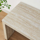 Modway Mirella 53.5" Faux Travertine Bench - Travertine-Versatile Placement