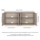 Hudson&Canal Tillman 68" Rectangular Buffet Table - Alder White-8