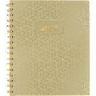 AT-A-GLANCE 2027 Medium Weekly/ Monthly Planner - 8-½" H x 6" W - Badge Geo - Bilingual-13 months: January 2026 - January 2027