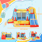 Outsunny 4 in 1 Bouncy Castles for Kids Inflatable Water Slide Trampoline - 10.8' L x 8.7' W x 6.1' H - Multicoloured-Complete accessories ensure you a nice purchase experience and ensure your kids a perfect playing experience 
