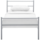 Modway Alina Platform Twin Bed Frame - Grey-Non-Marking Foot Caps