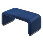 Modway Koda Performance Velvet Waterfall Ottoman - Black/Midnight Blue-8
