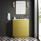 Modway Quantum 30" Bathroom Vanity - White/Gold-MDF Construction