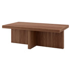 Hudson&Canal Elna 44"W Rectangular Coffee Table - Satin Walnut-Tabletop features a weight capacity of 50 lbs
