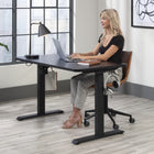 Sauder Miscellaneous Office Adjustable Height Desk - Black-Two hooks for hanging headphones, purse or bags