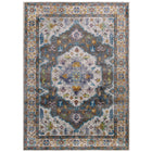 Modway Success Anisah Distressed Floral Vintage Medallion Area Rug - 8 ft W x 10 ft L - Grey Ivory Yellow Orange-Distressed Vintage Floral Vintage Medallion Area Rug