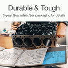 Cardinal XtraLife ClearVue Locking D-Ring Binder, Black, 4”-Cold-crack tested to -50°F