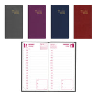 Brownline 2026 Traditional Daily Pocket Planner - 6" x 3-1/8" - Assorted Colours - English-12-Month: January 2026 to December 2026