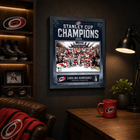 Frameworth Carolina Hurricanes 2026 Stanley Cup Champions: Ice Design PhotoGlass Framed Photo - 18" W x 22" H-Professionally framed in Canada: The image is printed in ultra high definition directly onto the glass itself and finished in a black frame