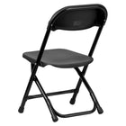 Flash Furniture Kids Plastic Folding Chair - Black - 10 Pack-Ergonomically Contoured Design with Black Plastic Back and Seat