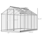 Outsunny 10' x 6' x 6.4' Polycarbonate Greenhouse- Convenient single hinged door design for easy access to the inside  
 