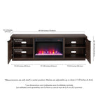 Hudson&Canal Mansfield TV Stand with 26" Crystal Fireplace for TV's up to 78" - Alder Brown-8