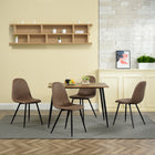 FurnitureR Dining Side Chairs - Vintage Brown - 4 Pack-Chairs are lightweight but sturdy and look great even in small apartments
