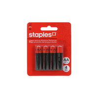 Staples Tech AA Alkaline Battery - 4 Pack-Battery Size: AA Battery