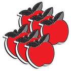 Ashley Productions Magnetic Whiteboard Eraser - Red Apple with Black and White Leaves - 6 Pack-Attractive whiteboard eraser for classroom decoration