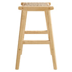 Modway Saoirse Woven Rope Wood Counter Stool - Natural Natural - Set of 2-7