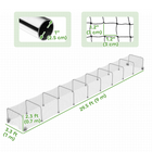 PawHut Extra Long Outdoor Chicken Tunnel - 354" x 39" - Galvanized Steel-Protects gardens, crops, and flower beds from pecking damage

