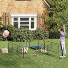 PawHut 12-Panel Dog Pen with Gate for Outdoor & Indoor - 24" L-Keeps your pet safely confined while offering more space to play, sleep, and exercise