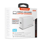 HyperGear 65W SpeedBoost GaN USB-C PD Wall Charger with PPS - White-High-power charging for laptops