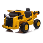 Freddo 12V CAT Electric Dump Truck 1 Seater Kids Ride-On-PP Seat: Your kid can enjoy a comfy ride with this excavator's PP plastic seat. Its design ensures maximum comfort for your little one so that their ride is comfortable and safe