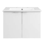 Modway Maybelle 24" Wall-Mount Bathroom Vanity - White-Modern Bathroom Vanity