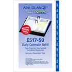 AT-A-GLANCE 2026 QuickNotes Daily Desk Calendar Refill 2-Pages/Day - 6" H x 3-1/2" W - English-Page size: 6" H x 3-1/2" W